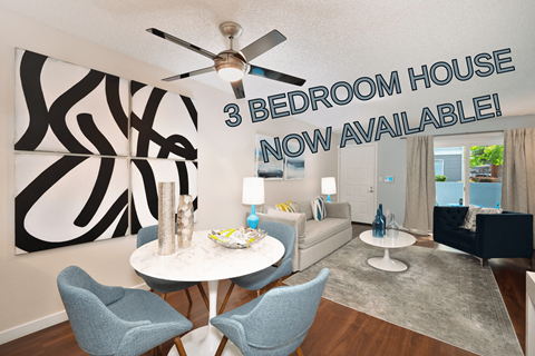 Floor plan for 3 beds, 1 bath, 900 sqft